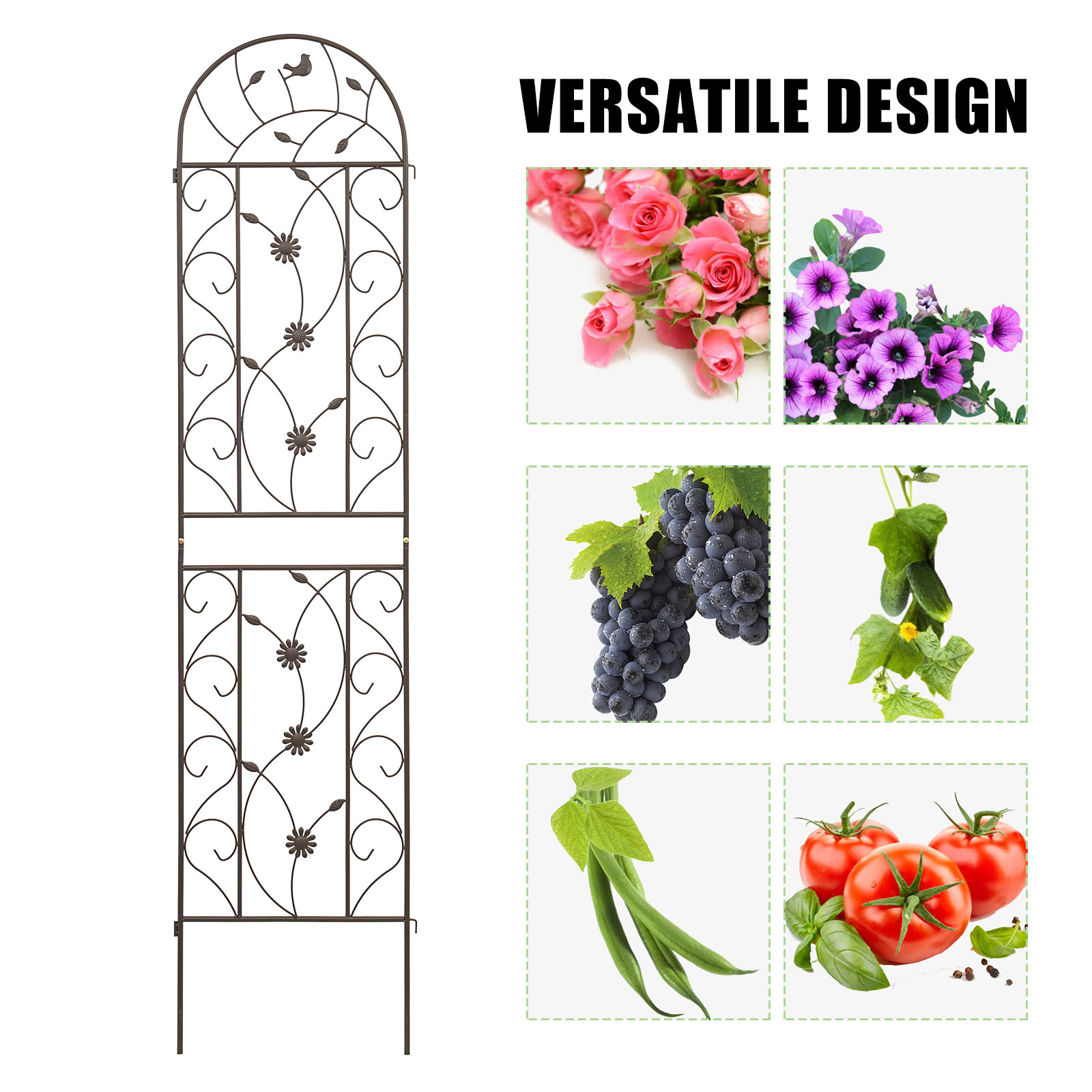 4 Pack 86.7" H x 19.7" W Garden Trellis with Coating for Climbing Plants Outdoor - Picture 23 of 84