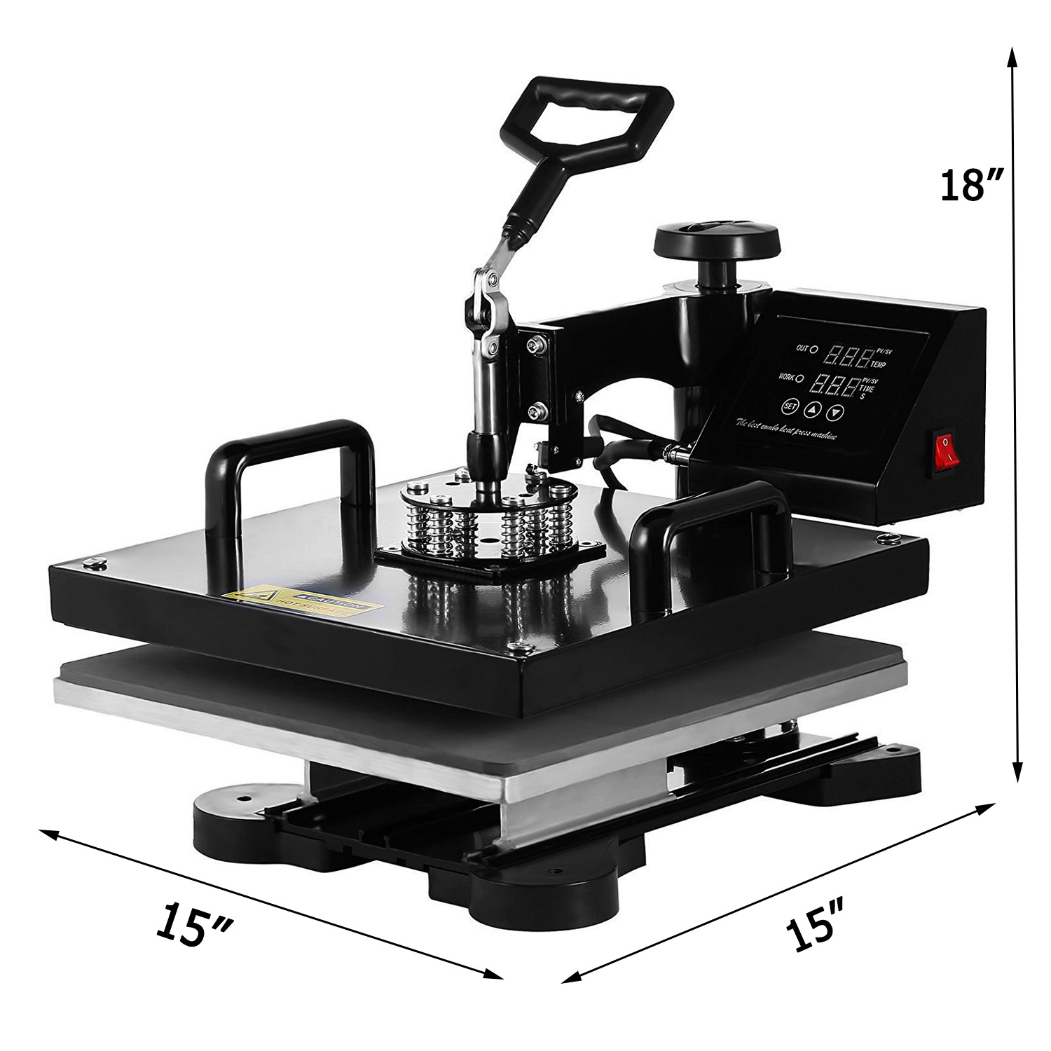 CO-Z Transferpresse 8-IN-1 Hei/ßpresse 38x30cm Hitzepressemaschine Tassenpresse Heat Press Multifunktionale Sublimation Druckmaschine Textilpresse T Shirtpresse 360-Grad-Drehung