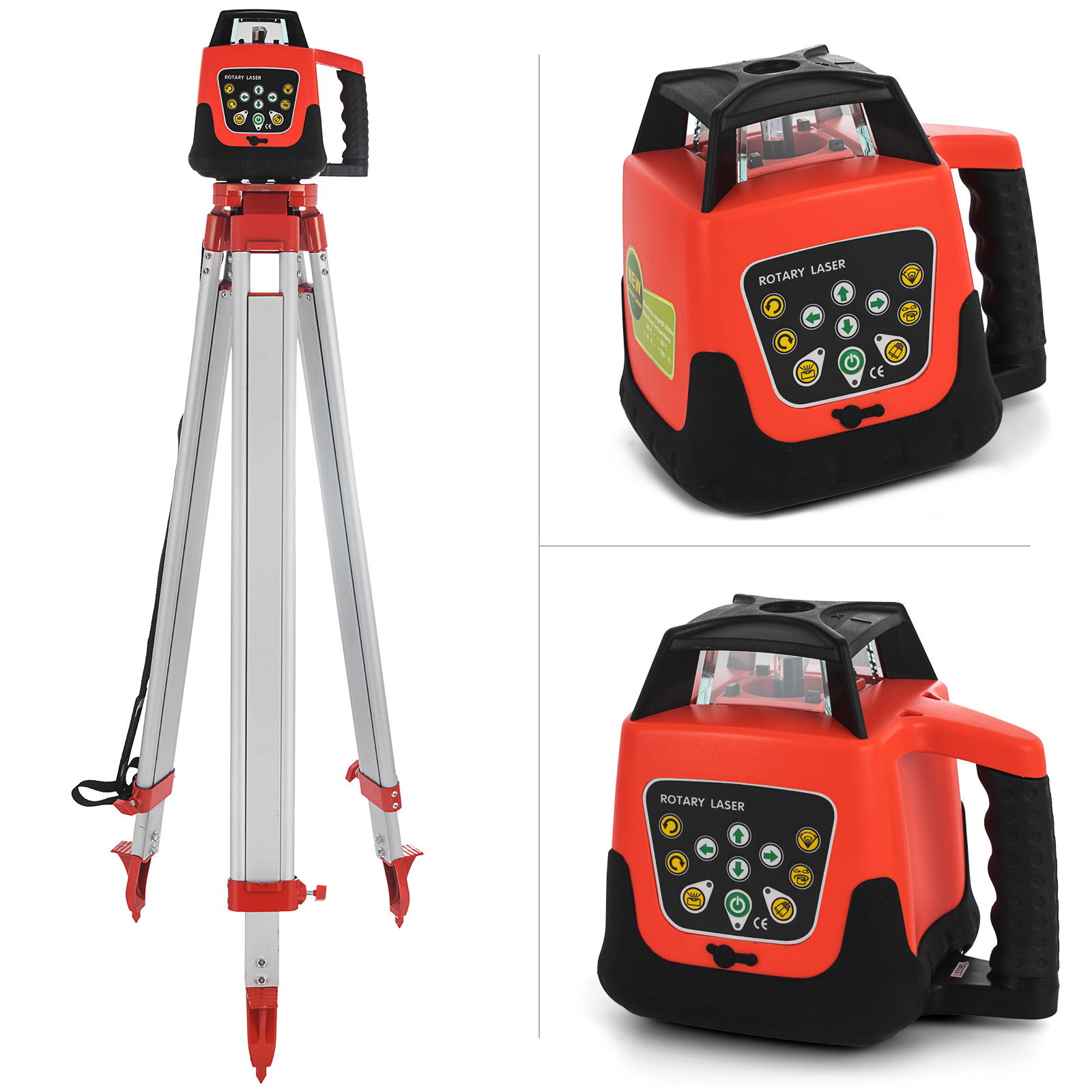 ROTARY GREEN LASER LEVEL + TRIPOD + STAFF ELECTRONIC SELFROTATING AUTO